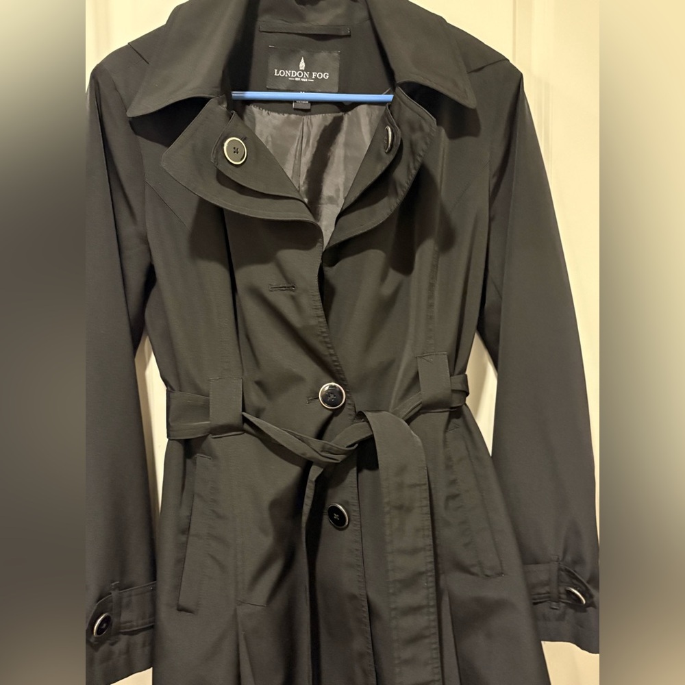 London Fog Raincoat with Belt and Hood